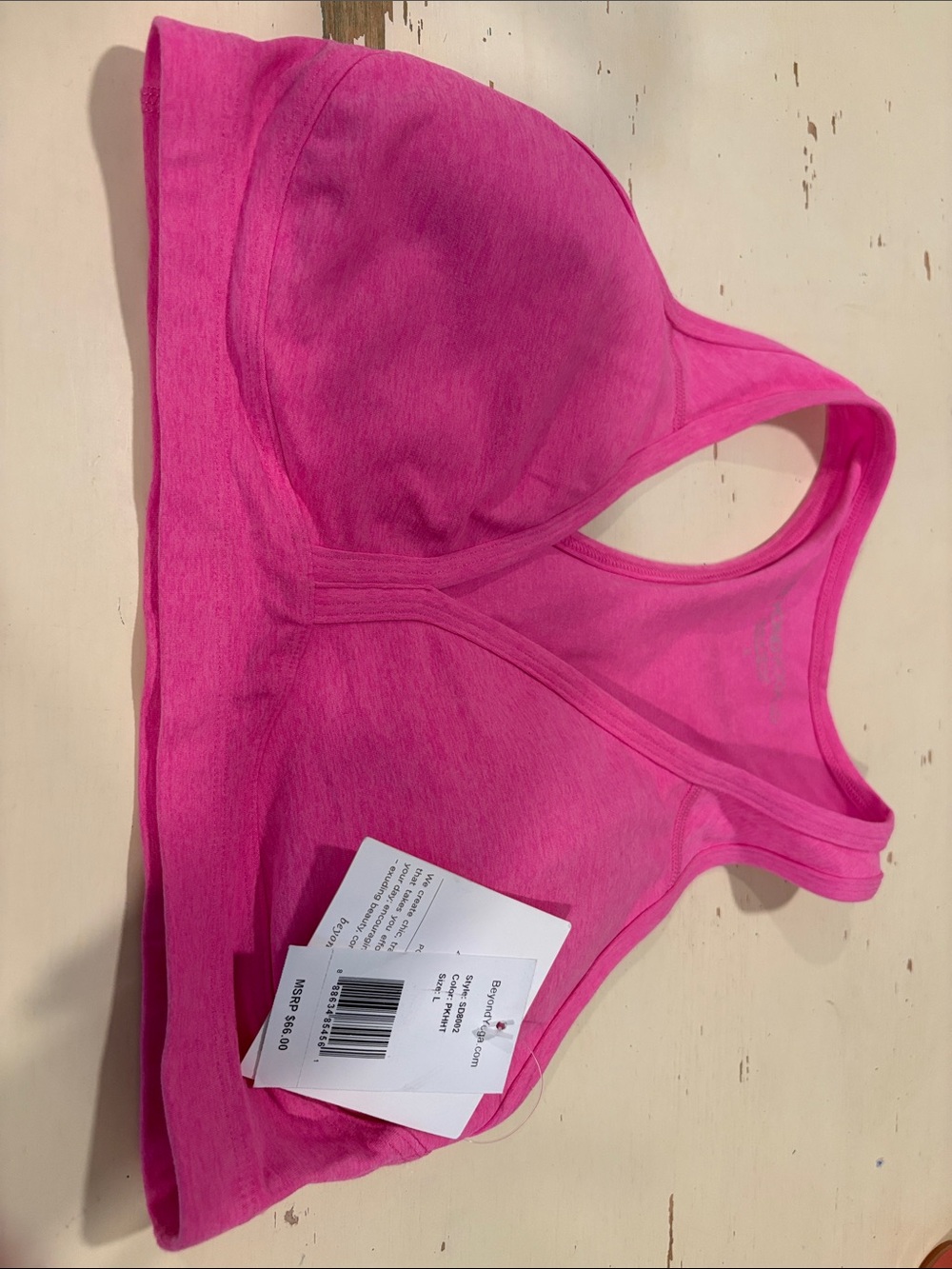 Beyond Yoga Seamless Hot Pink Sports Bra with Light Support L NWT
